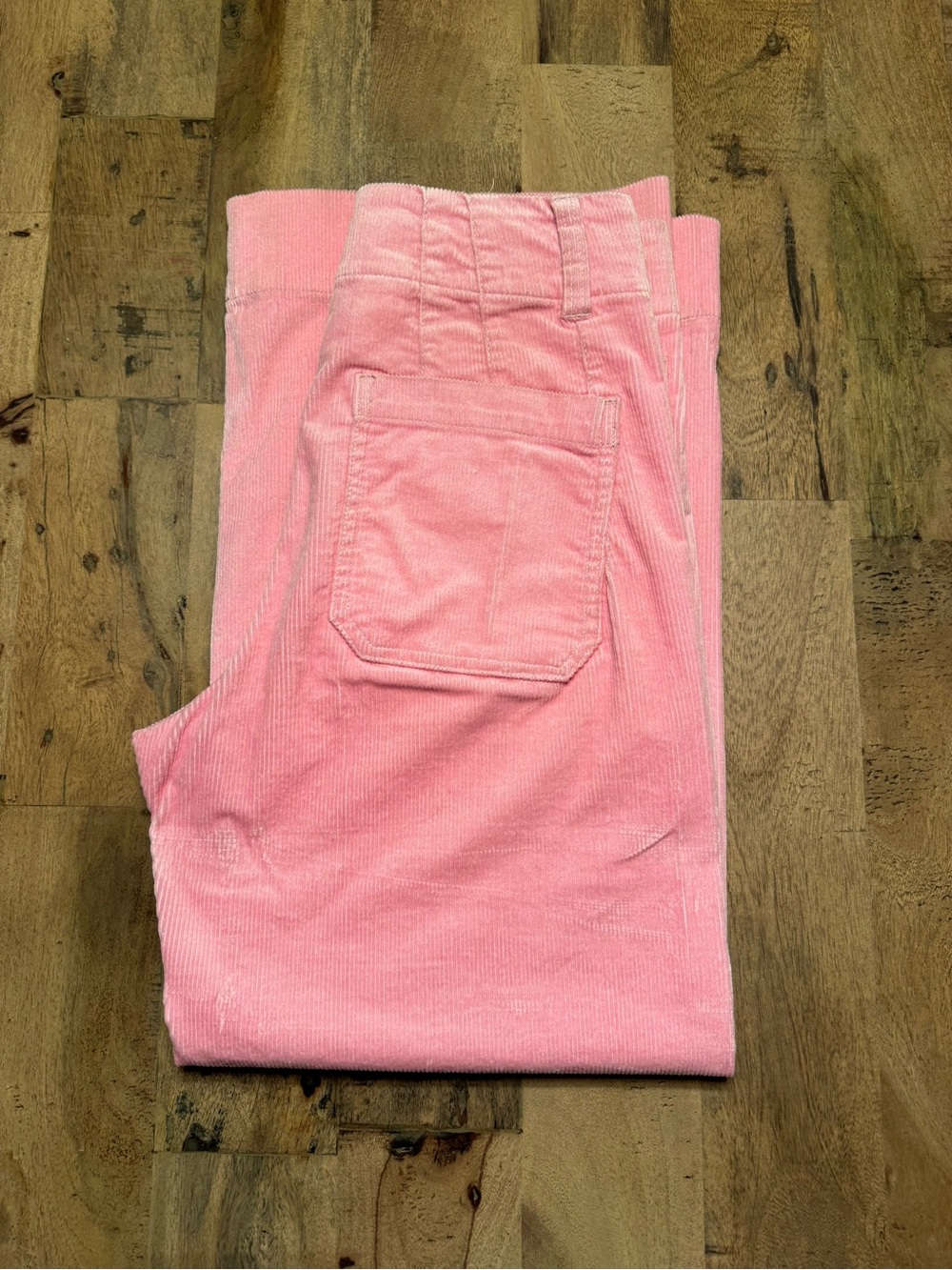 Anthropologie Maeve The Colette Cropped Wide-Leg Corduroy Pants Pink Size 26